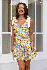 Sunflower Whimsy Mini Dress Floral