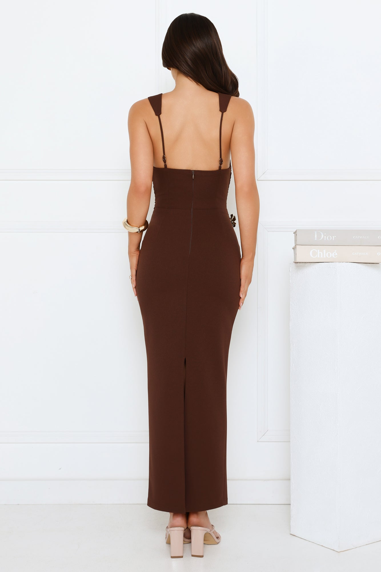 Garden Reverie Maxi Dress Brown