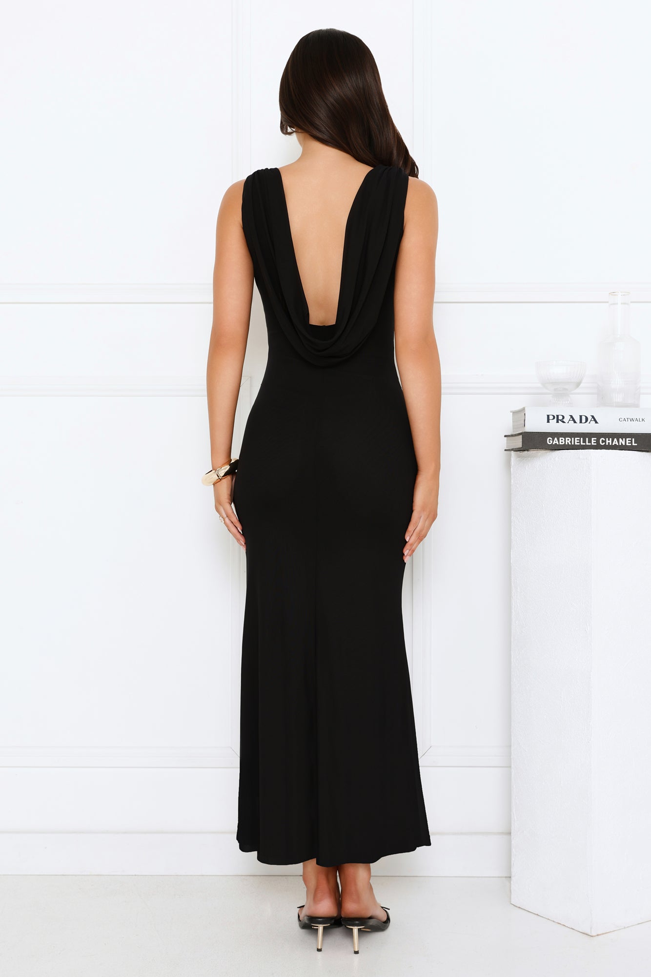 Dusk ‘Til Slay Mesh Maxi Dress Black