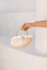 Palm Wave Clutch Nude