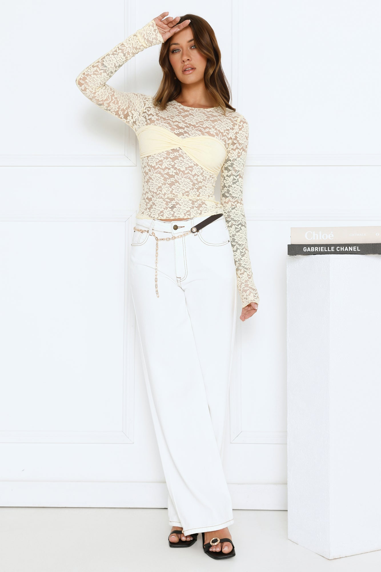 Midnight Long Sleeve Top Vanilla Custard