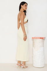 Poised Perfection Mesh Maxi Dress Yellow