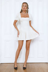 Dare To Dream Tweed Mini Dress Cream