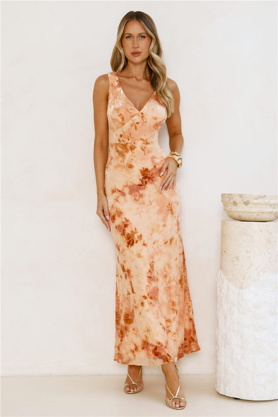 Rule The Night Maxi Dress Orange