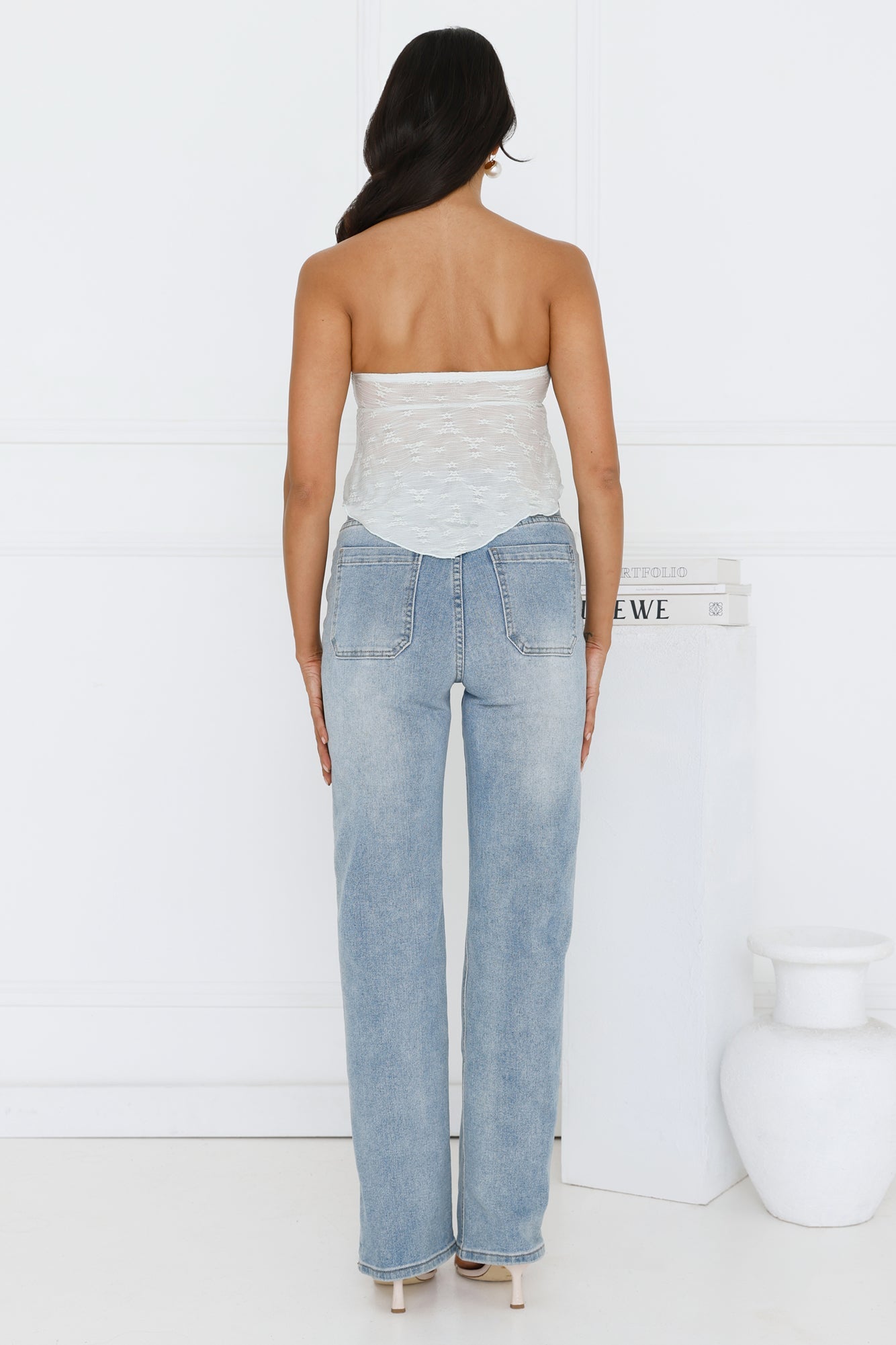 Sweet Berry Strapless Crop Top Sage