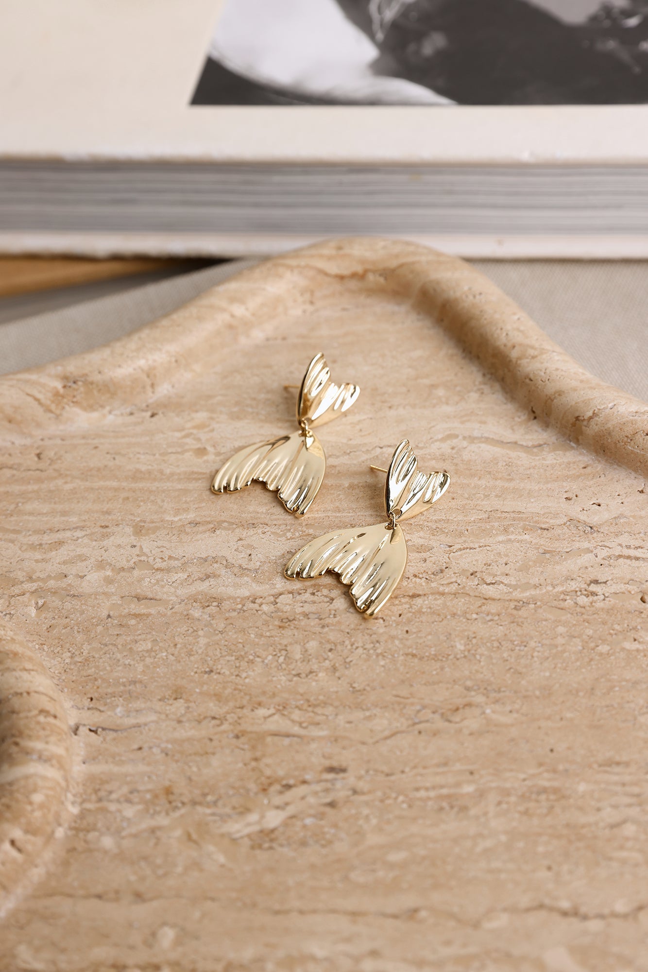Mermaid Splash Earrings Gold
