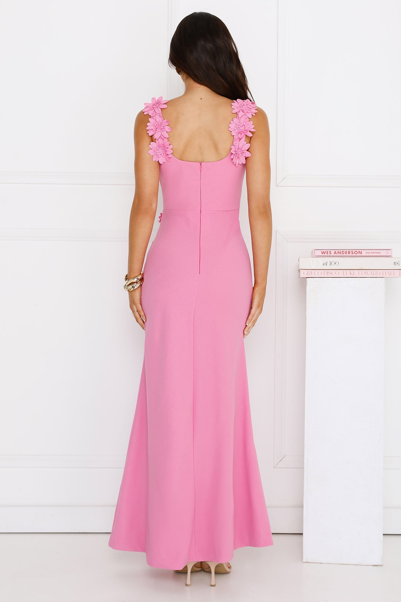 Moonlight Veil Maxi Dress Pink