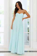 Secluded Grove Strapless Maxi Dress Mint