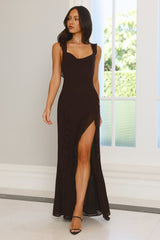 All Night Affair Maxi Dress Brown