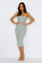 Neptunes Tide Midi Dress Sage