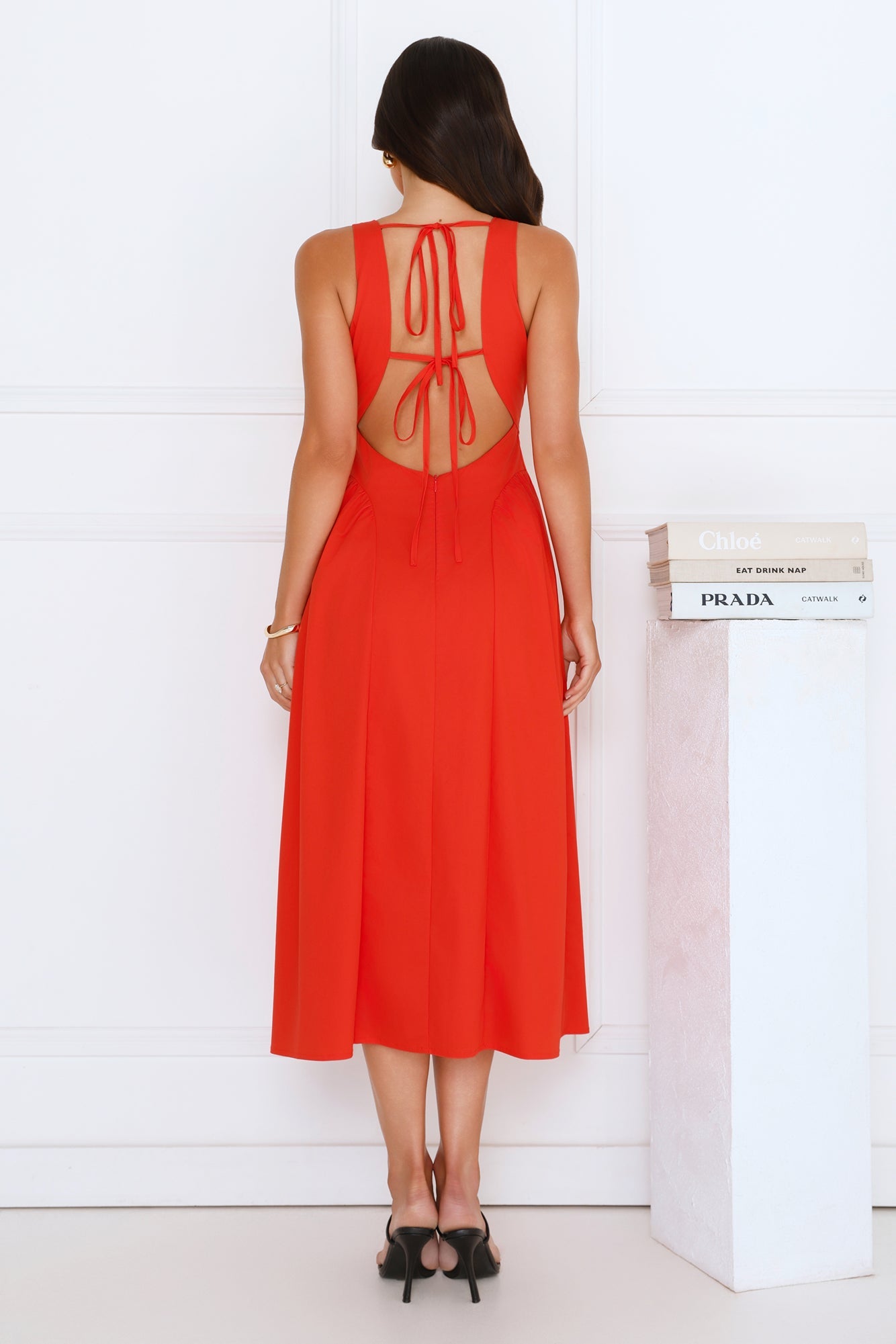 Style Spectacular Midi Dress Orange
