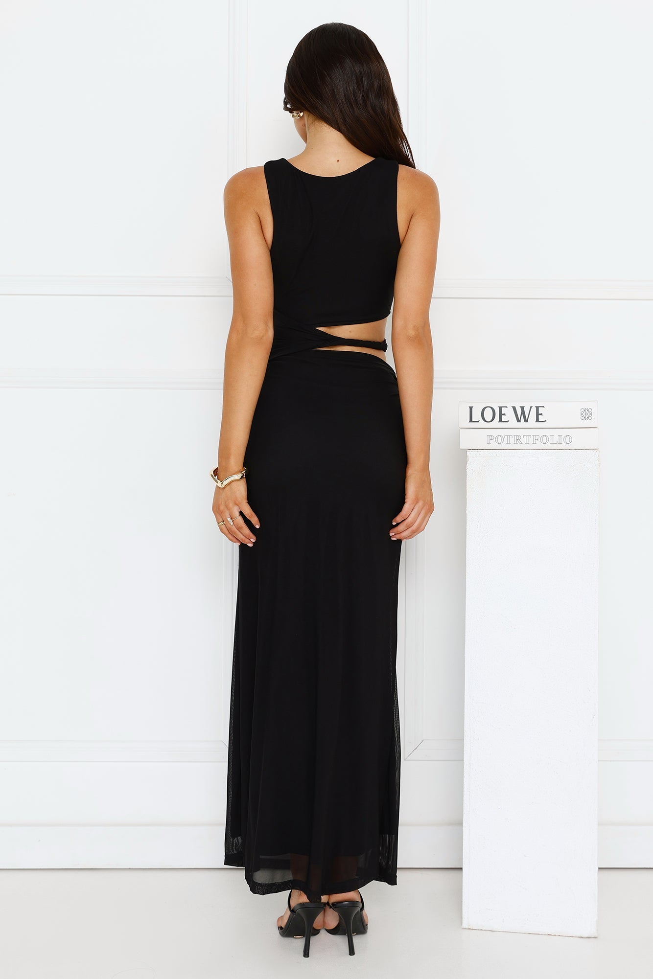 Mine To Show Mesh Maxi Dress Black