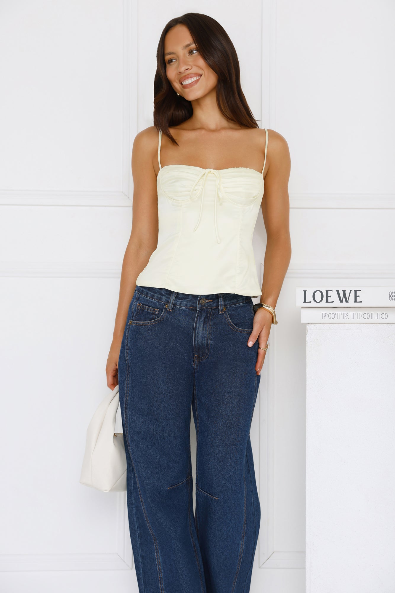 Style Shift Satin Top Butter