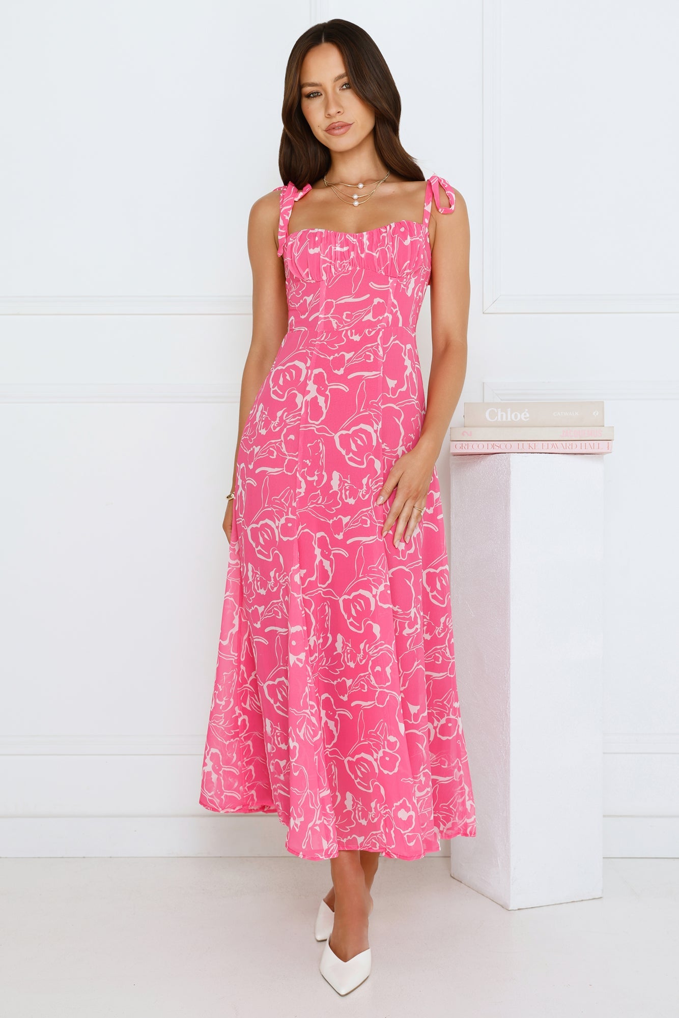 Divine Smile Midi Dress Pink