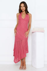 Soft Sonata Halter Maxi Dress Rose