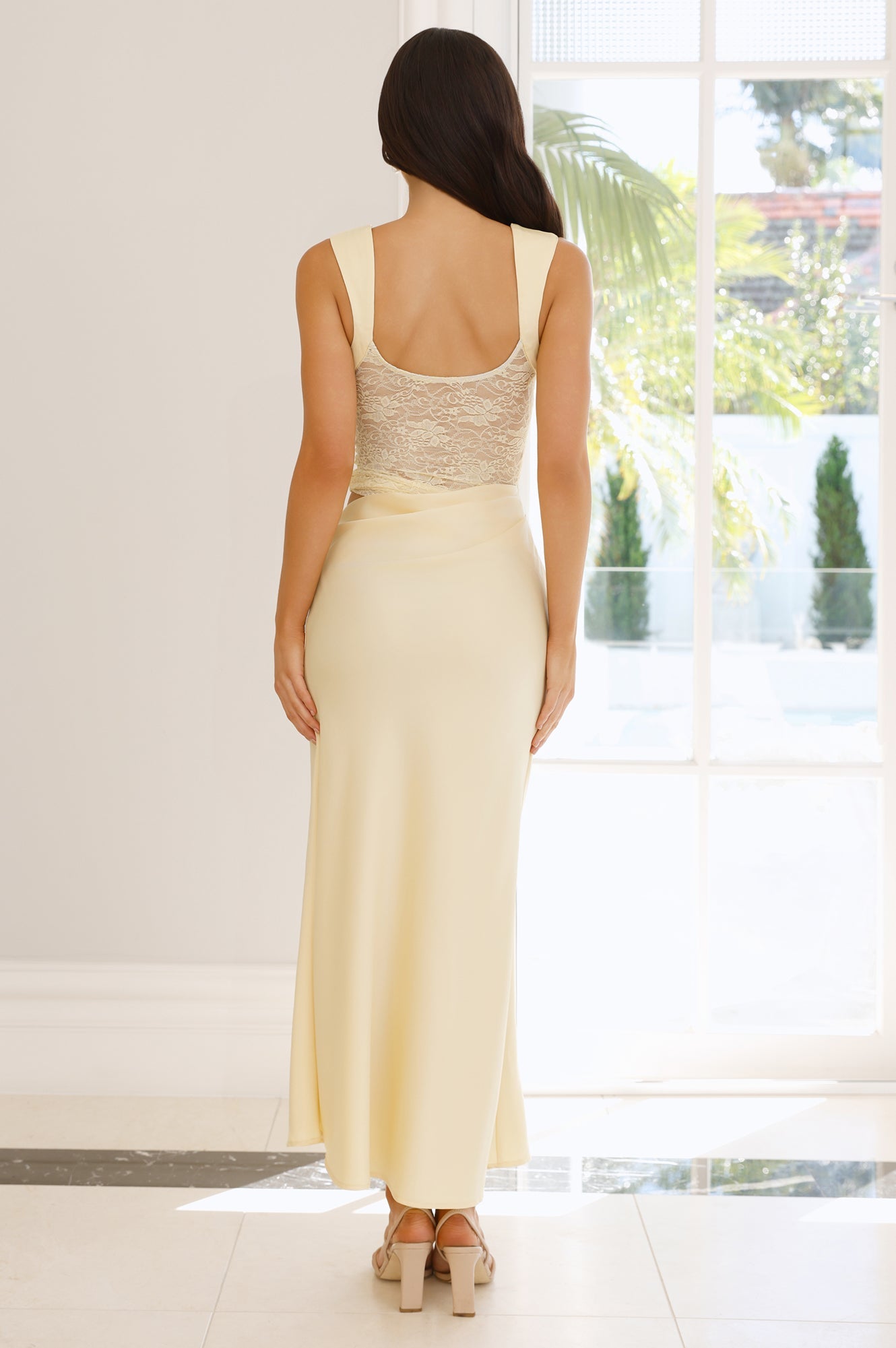 Daydream Daze Lace Maxi Dress Yellow