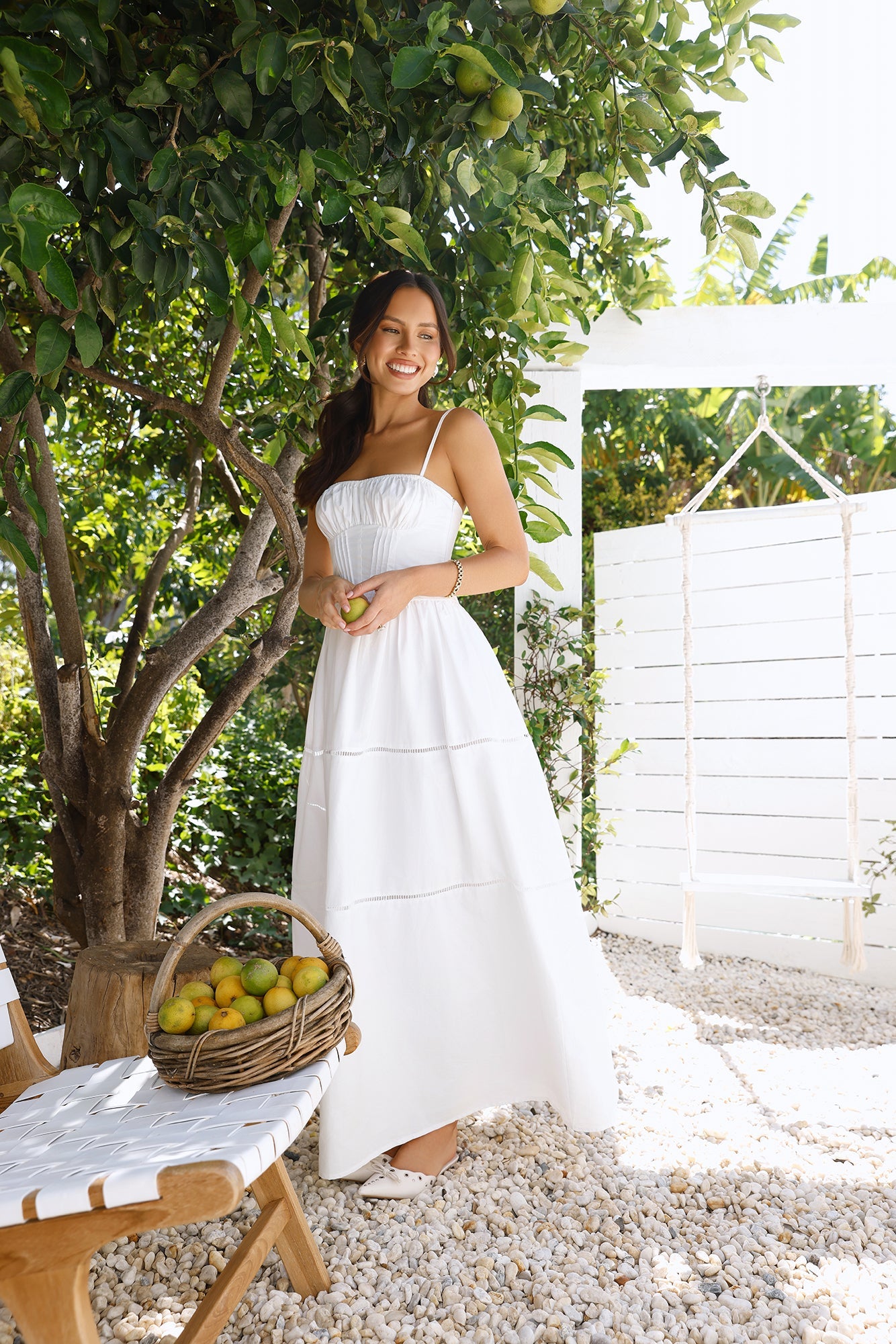 Chic At Sunset Maxi Dress White