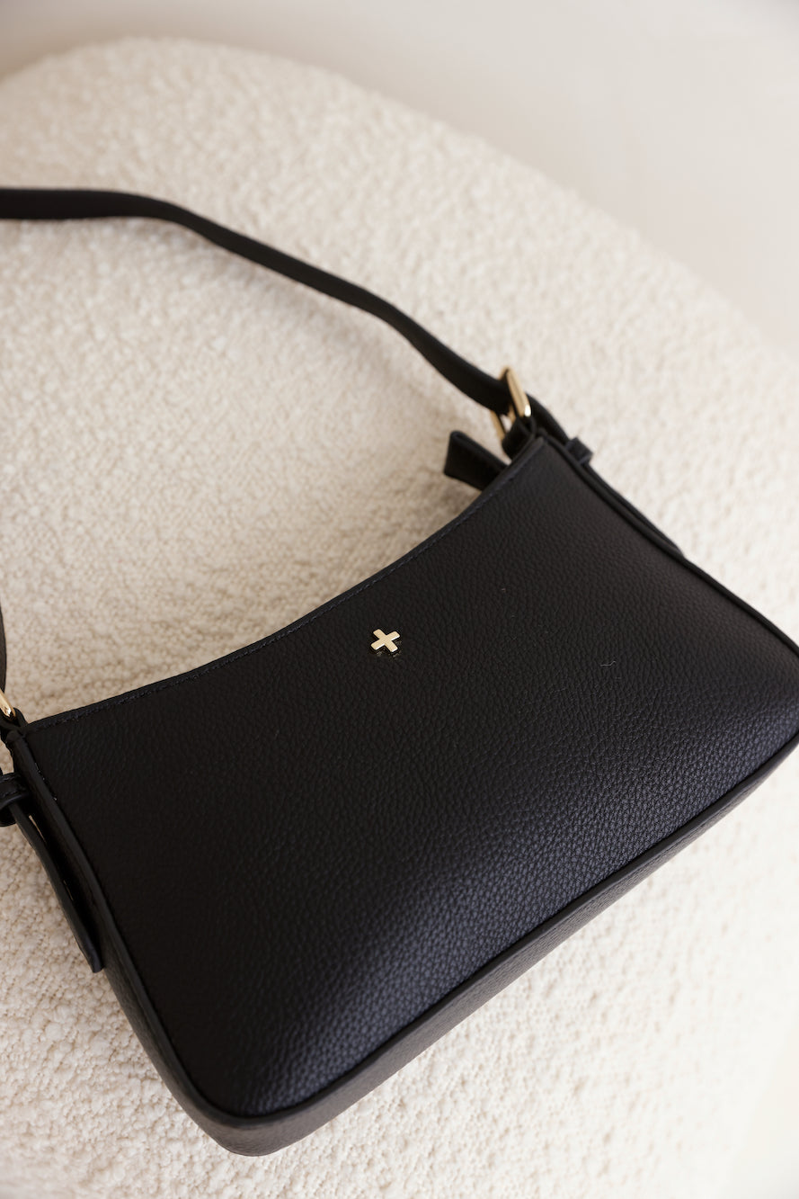 PETA + JAIN Lilu Bag Black Pebble Gold
