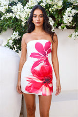 RUNAWAY Primrose Mini Dress Tropical Flower