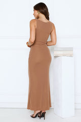 Mariner’s Glow Glitter Maxi Dress Brown