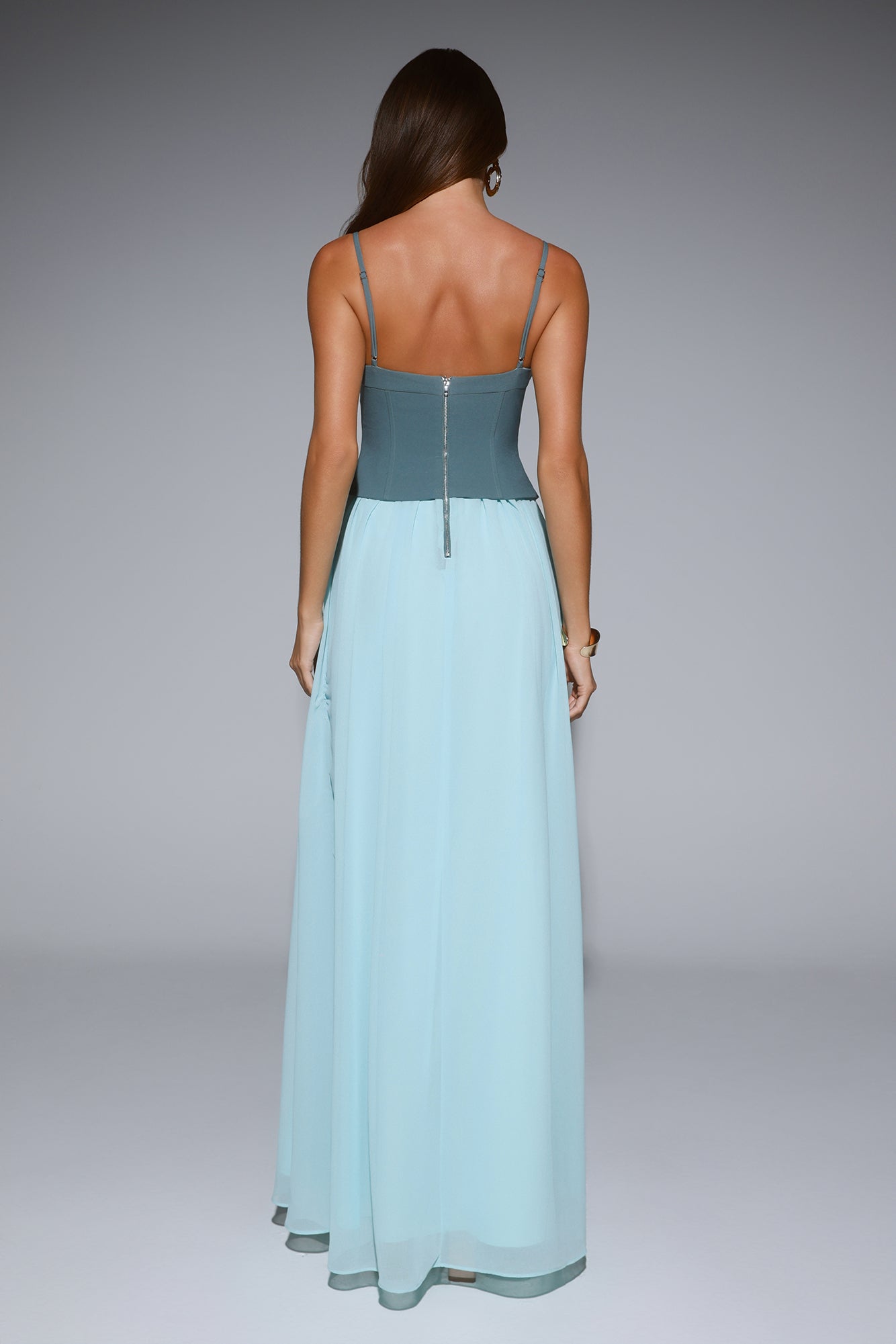 Sleek Society Maxi Dress Teal
