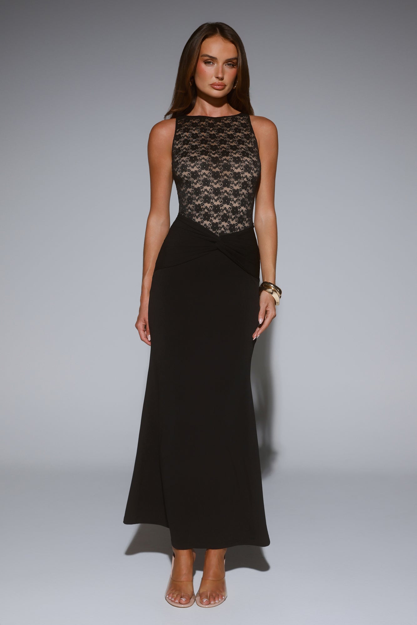 A Love Thing Lace Maxi Dress Black