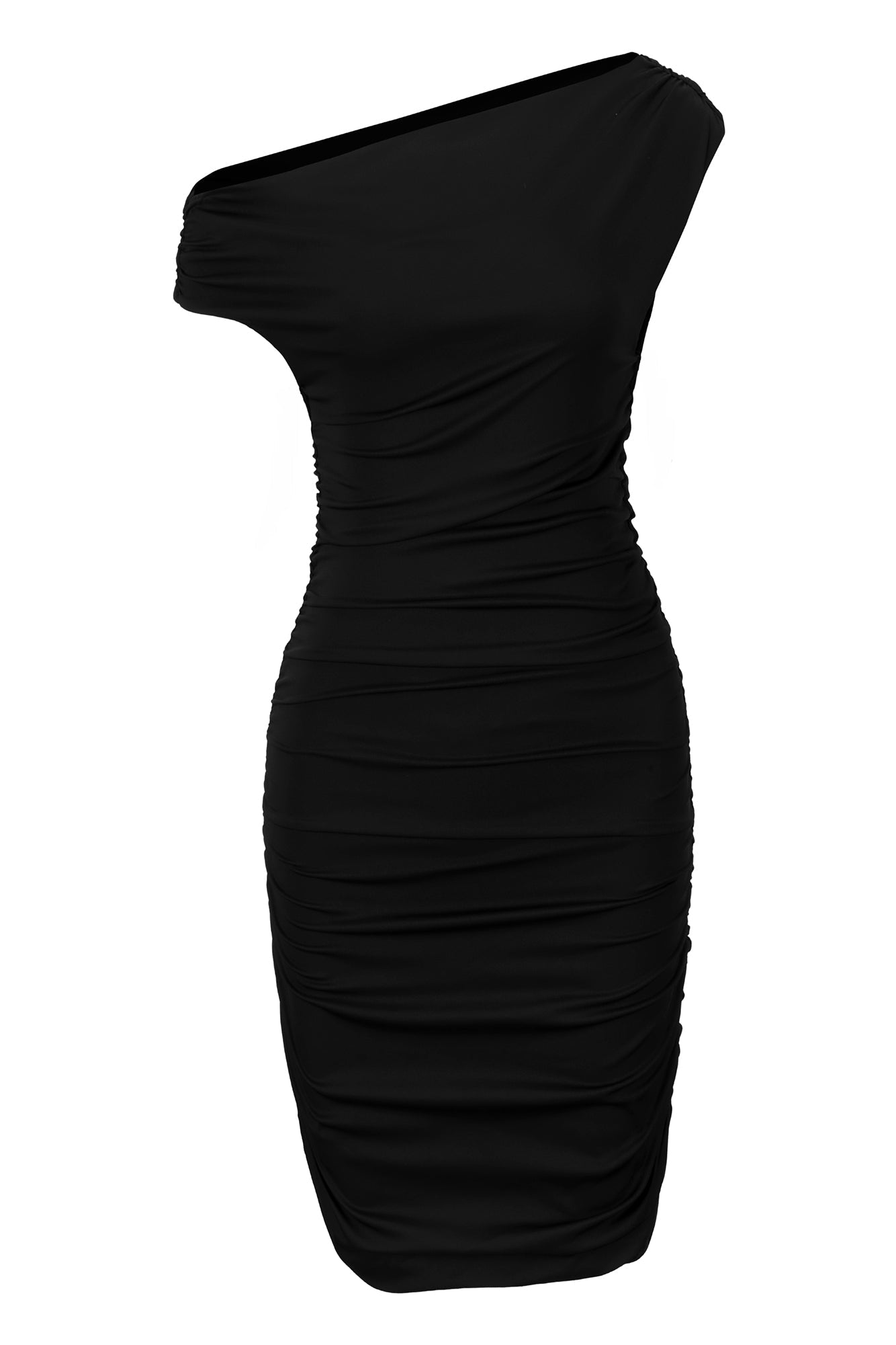 BASE Contour Baseline Off Shoulder Mini Dress Black