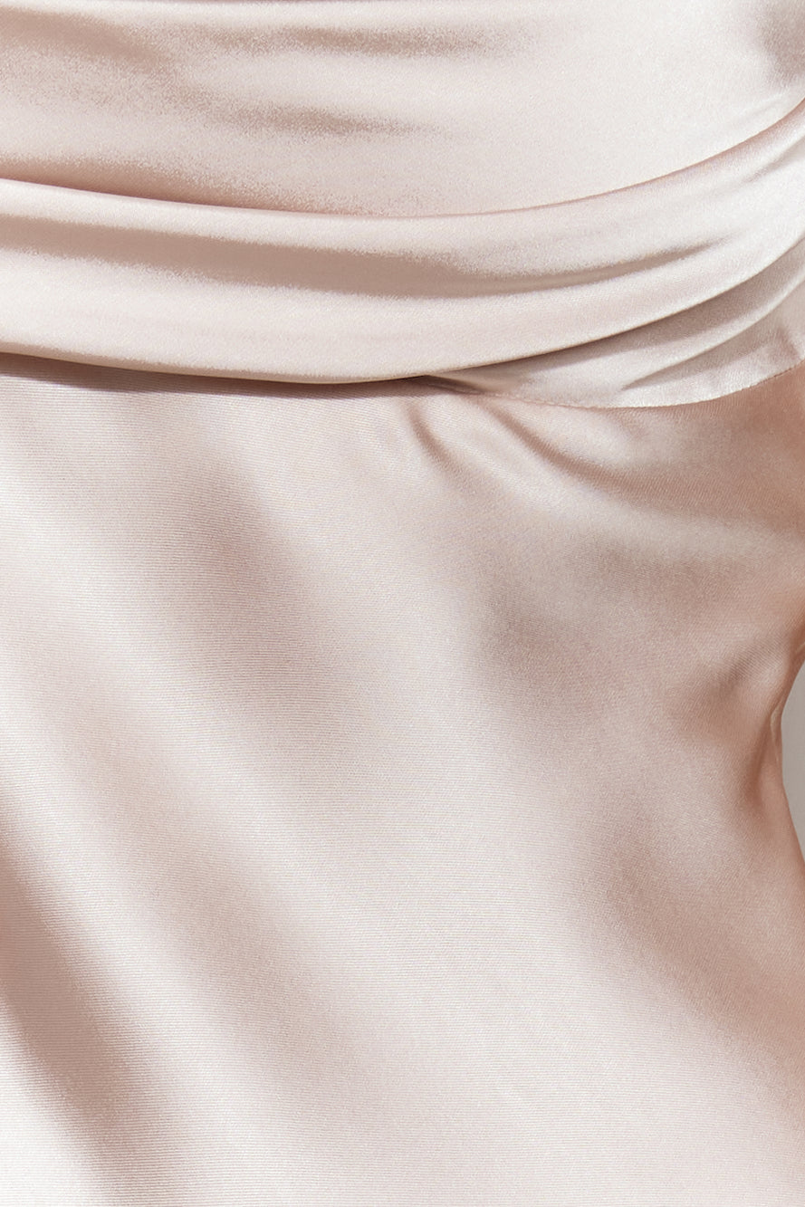 All In Love Satin Mini Dress Champagne