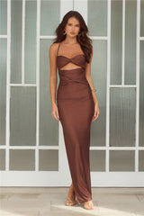 Meet The Queen Maxi Dress Chocolate