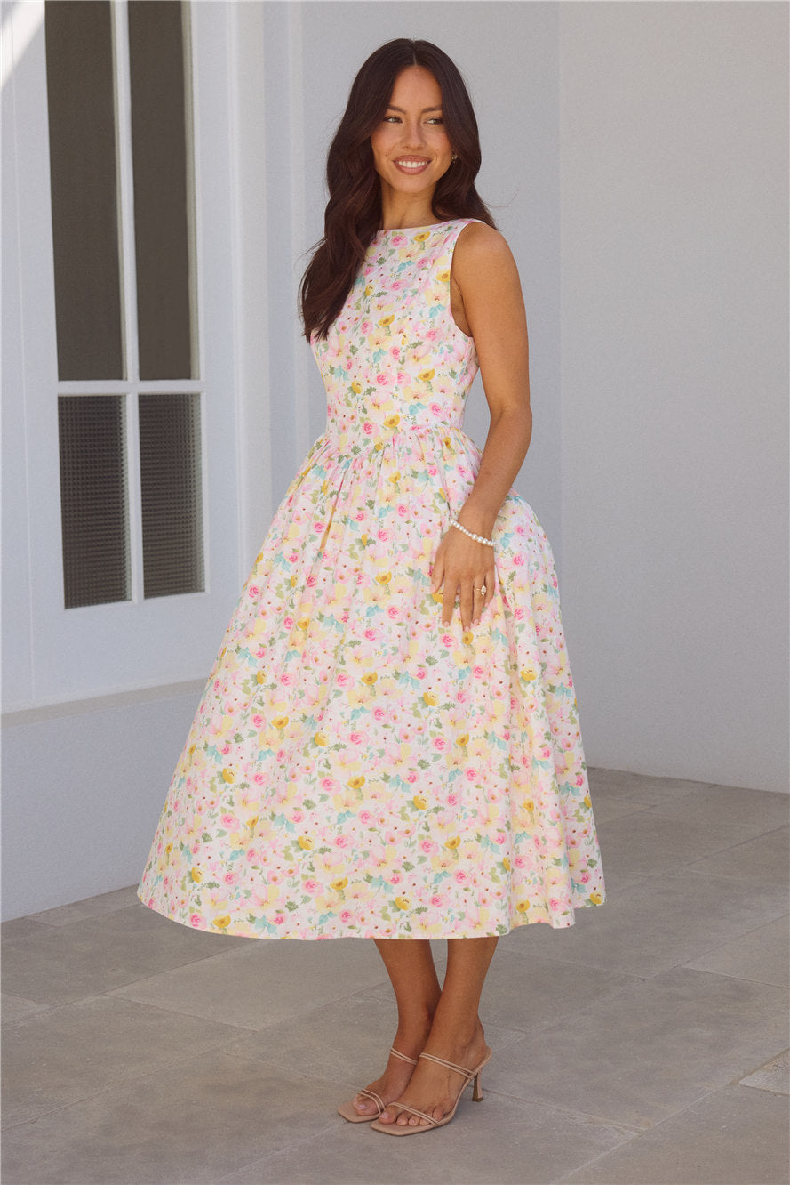 Confetti Crush Midi Dress Print