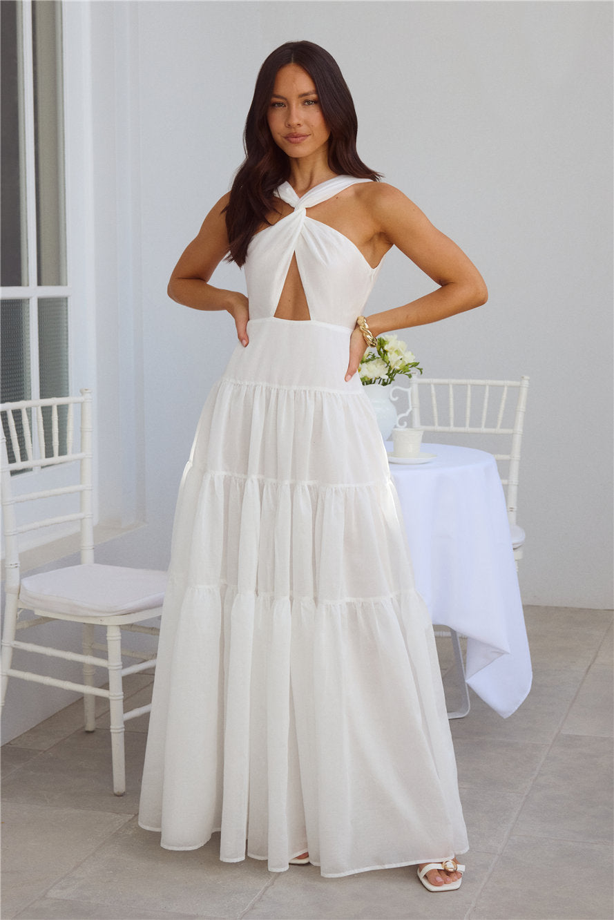 Shell Seekers Maxi Dress White