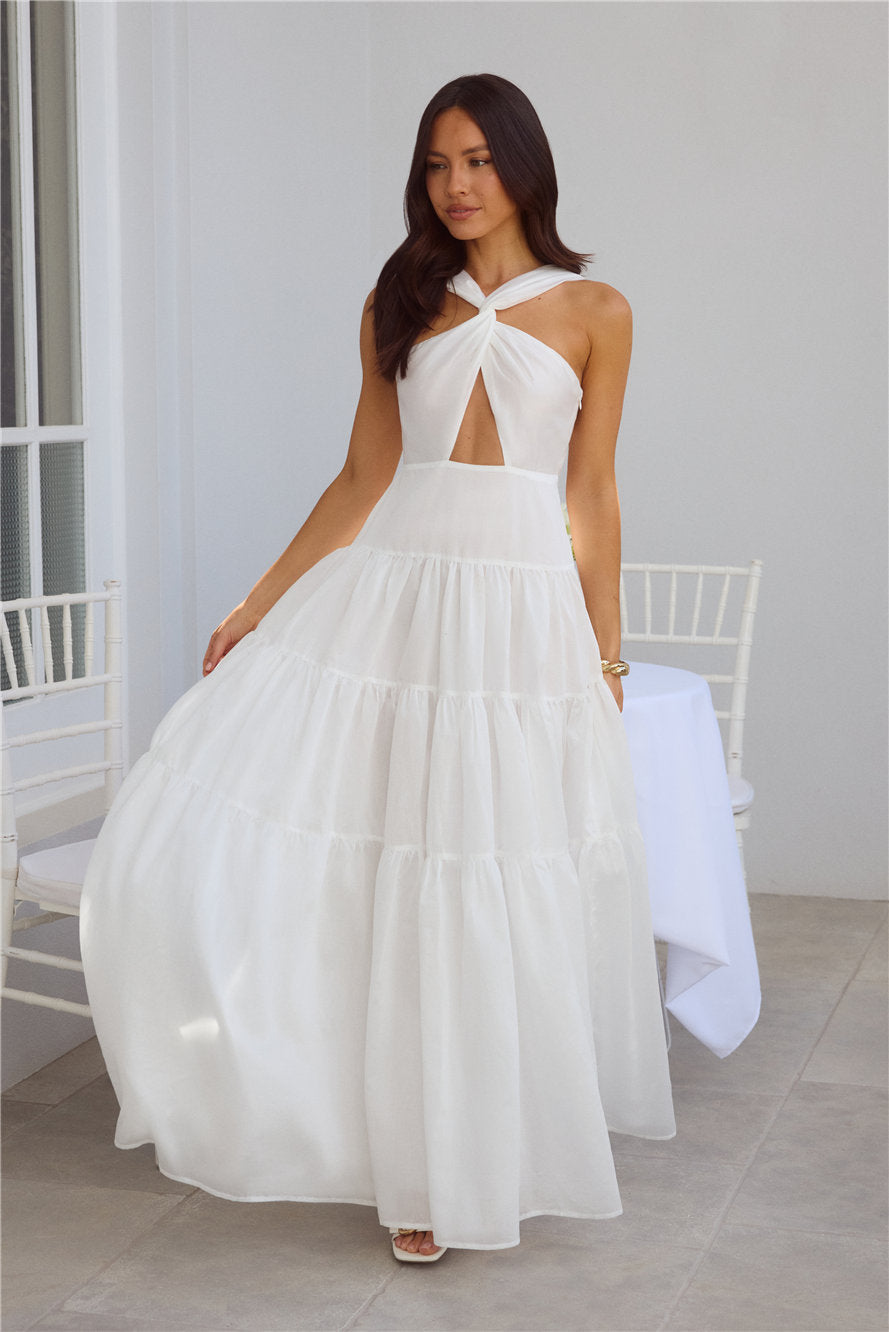 Shell Seekers Maxi Dress White