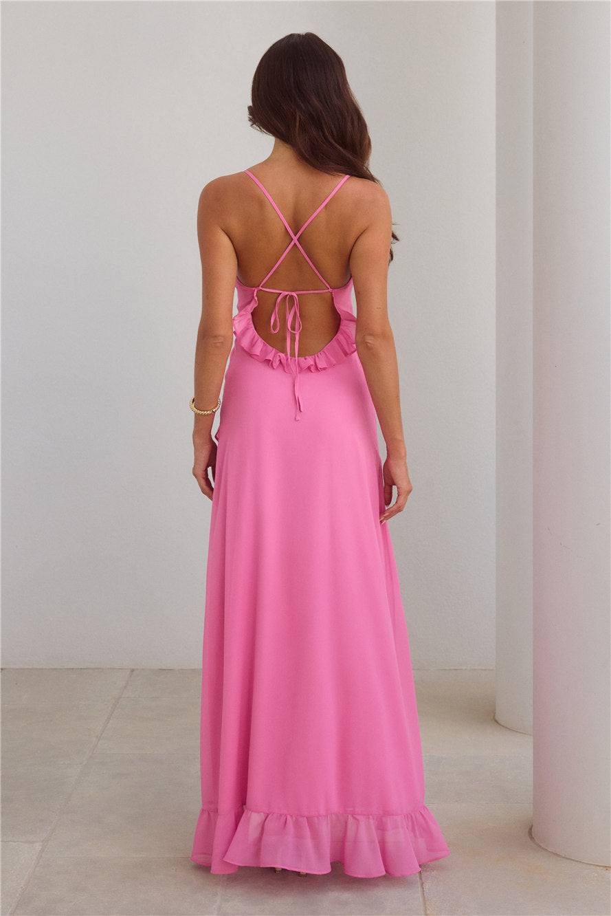 Riviera Sunset Maxi Dress Rose
