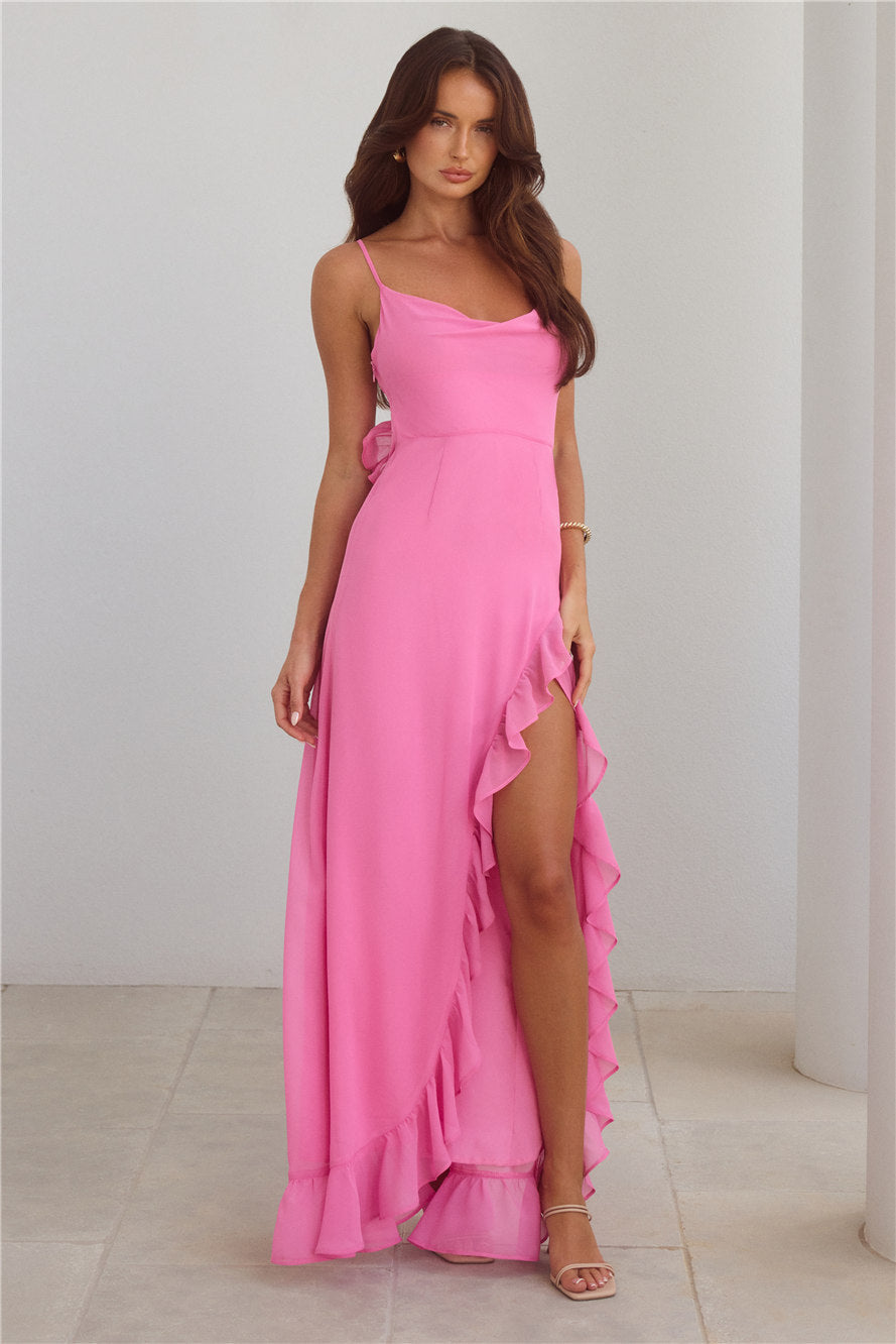 Riviera Sunset Maxi Dress Rose