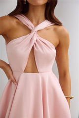 Magic Of Girlhood Satin Mini Dress Pink