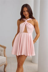 Magic Of Girlhood Satin Mini Dress Pink