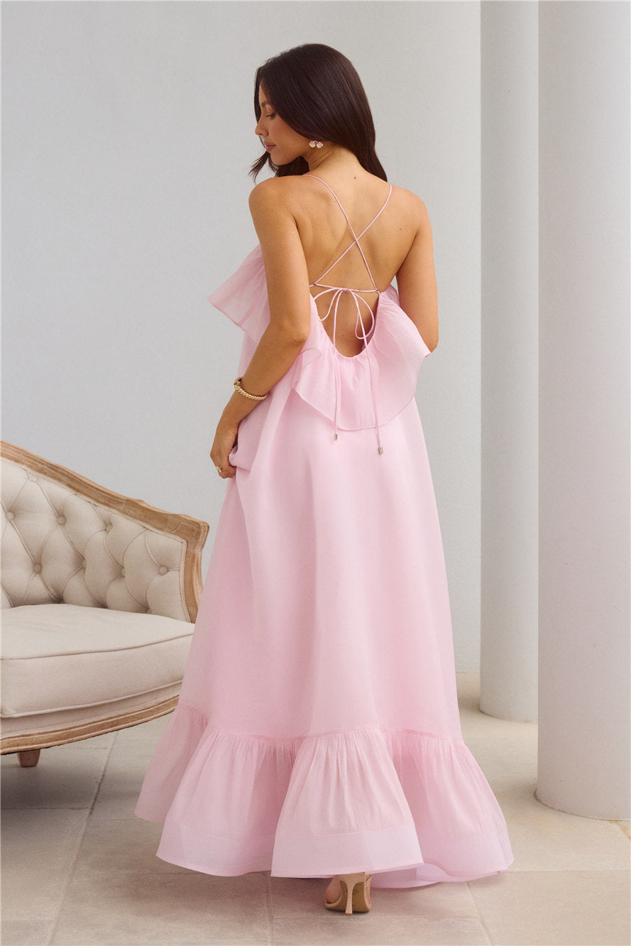 Flourishing Fantasy Maxi Dress Pink