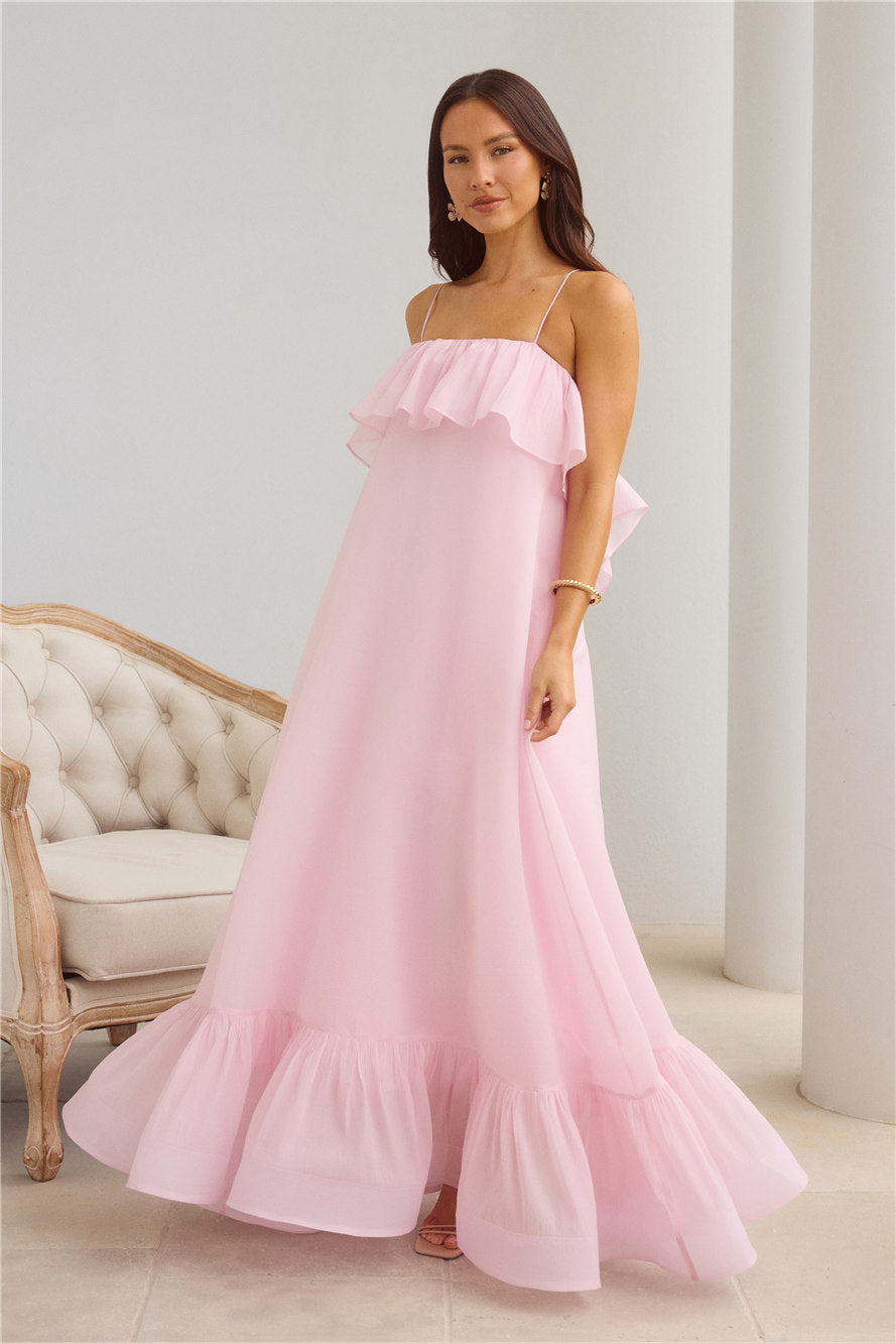 Flourishing Fantasy Maxi Dress Pink