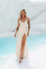 Painted Sunset Maxi Dress Pink