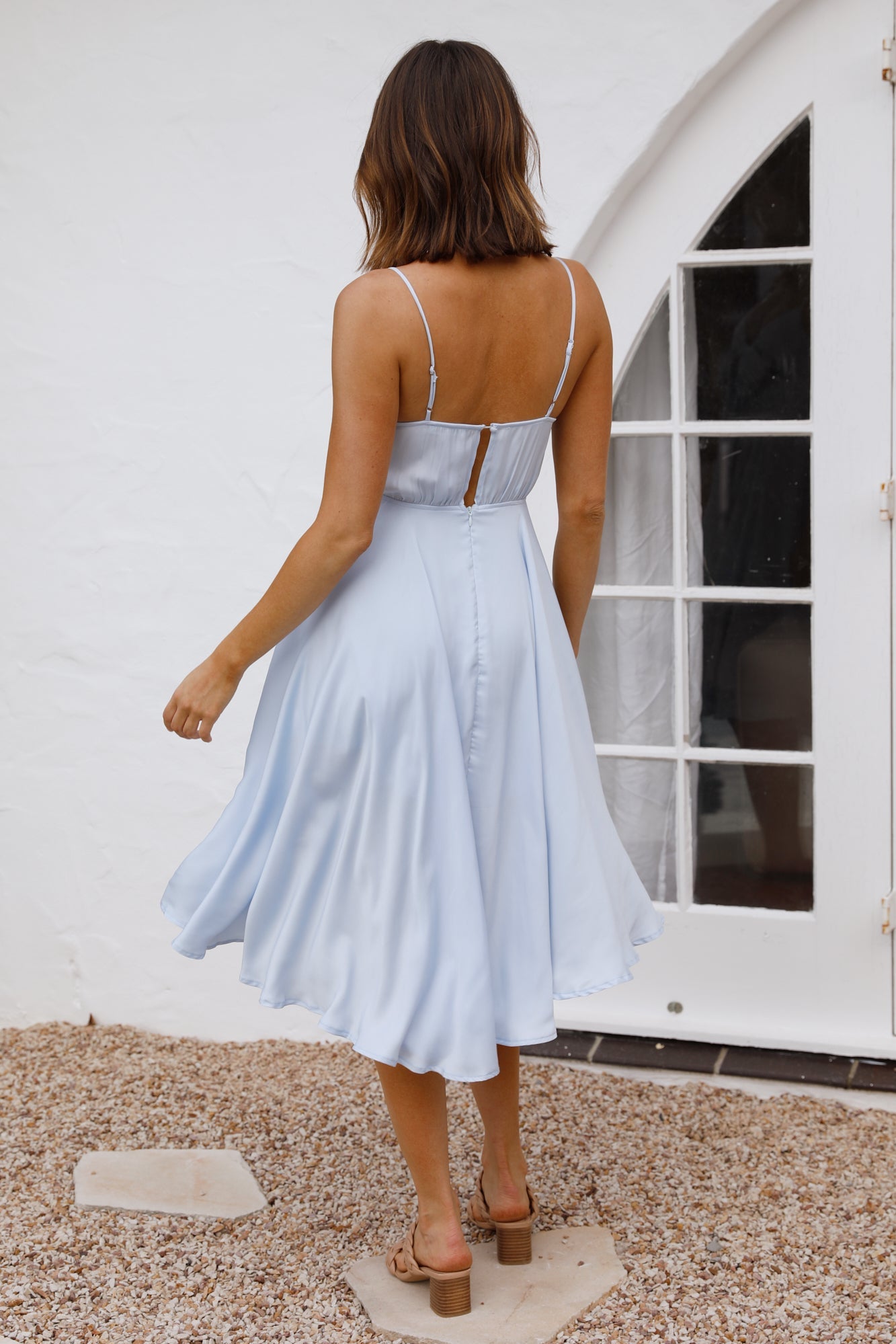 Secret Spot Dress Steel Blue