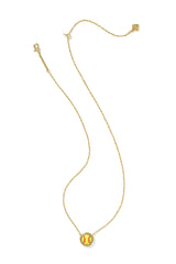 Softball Short Pendant Necklace Gold