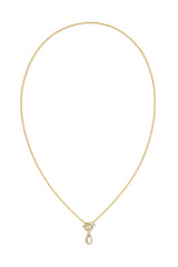 Mini Elisa Toggle Gold Short Pendant Necklace Ivory Mother-of-Pearl