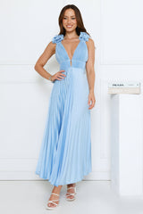 Something Special Satin Midi Dress Blue